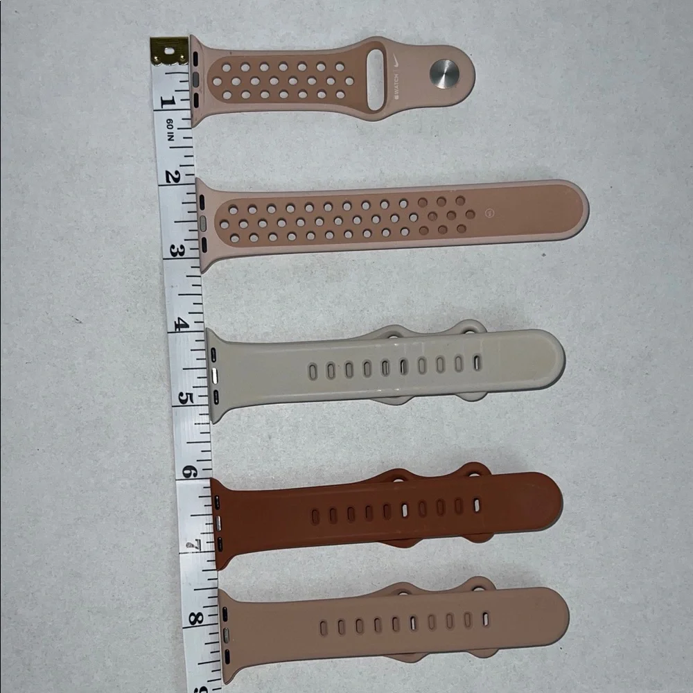 (1)Nike & (3)Smartwatch Bands for Series 7 (Cream, Pink, Brown)